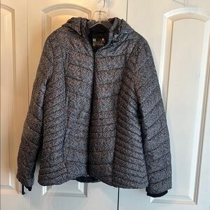 Xersion Gray print quilted-look Puffer Jacket